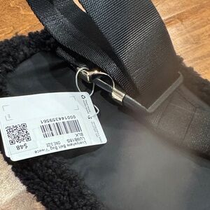 Black Sherpa Crossbody Bag